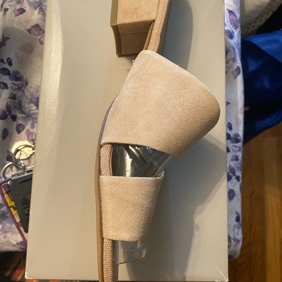 Franco Sarto  L-Tallen Lt. Blush suede mule women’s size 13 - Picture 2 of 8